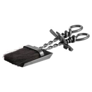 Silver Hearth Tidy Set with Turned Loop Handle