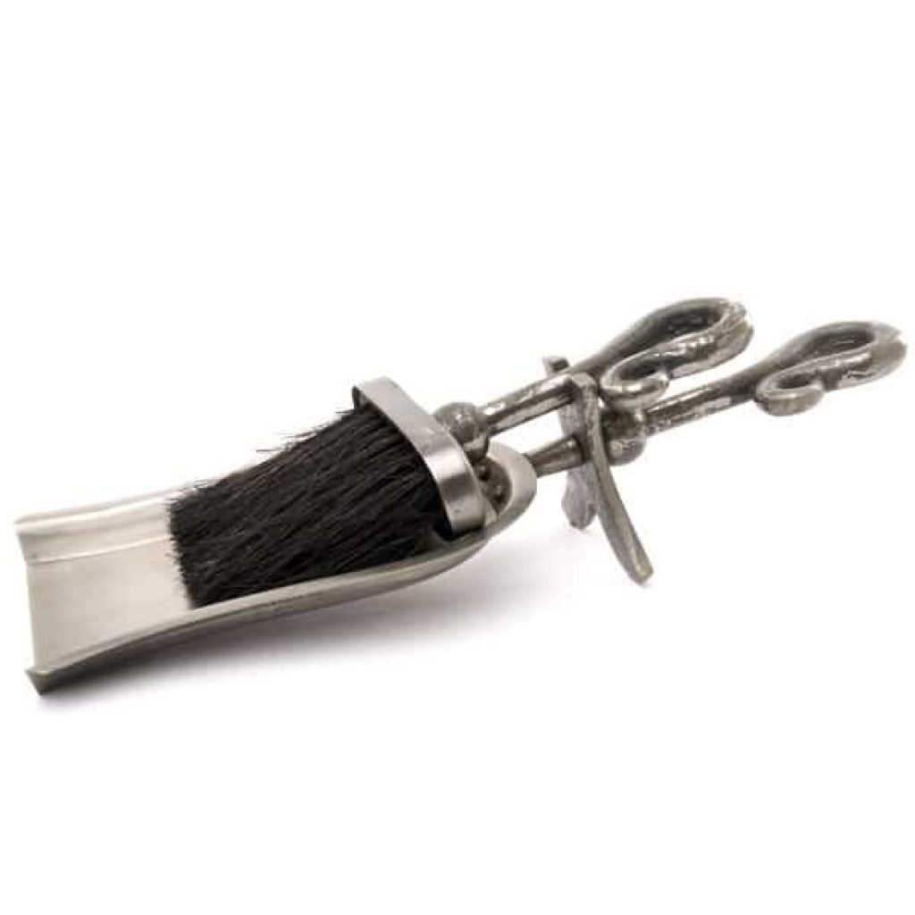 AntiquePewterCrookHandledHearthTidy
